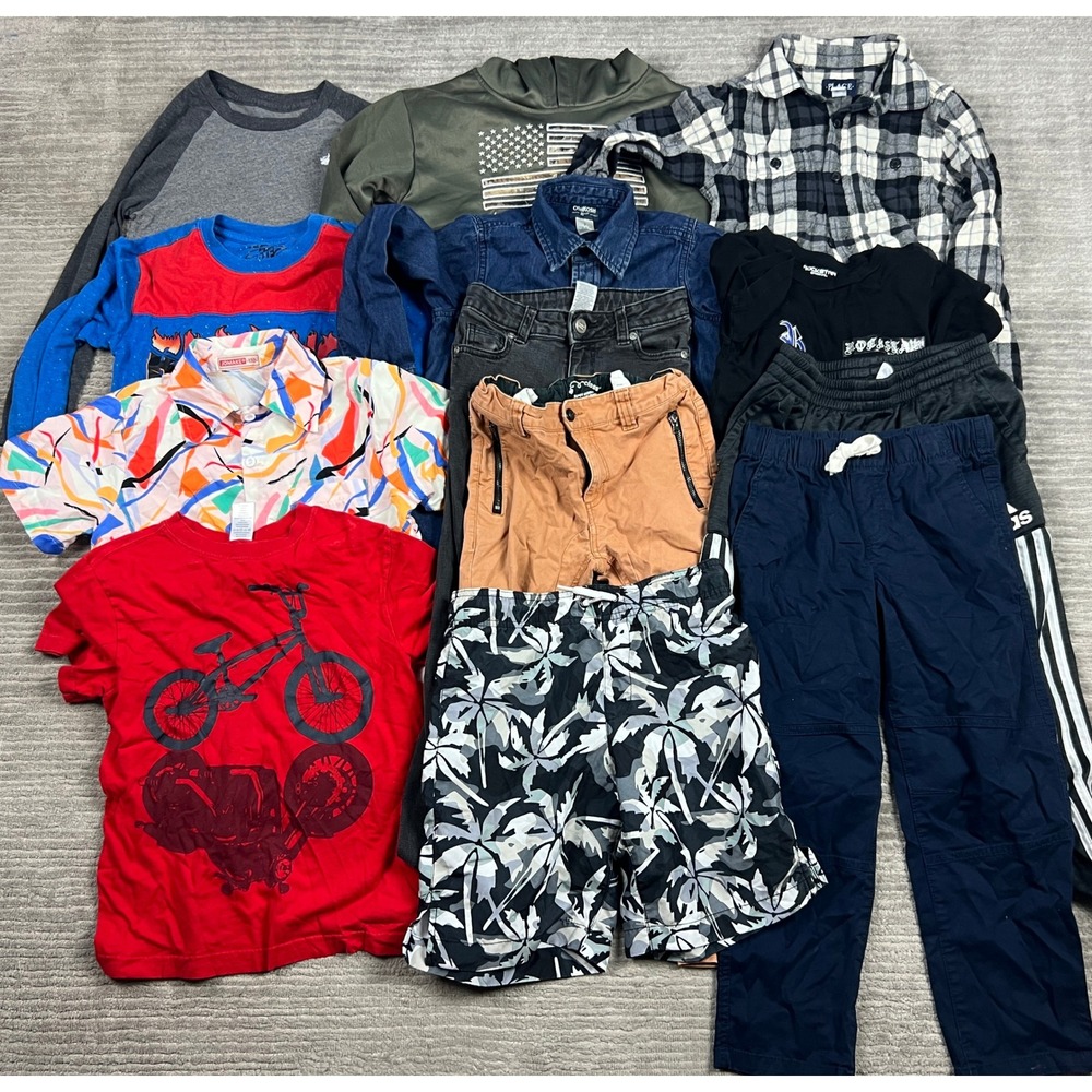 Lot of 13 Boys 8 Adidas Abercrombie Multicolor Clothing Hoodie Pants Shirts etc